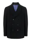 Paul Smith Men Wool And Cashmere Blend Double-breasted Blazer In Black