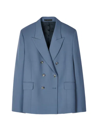 Paul Smith Double-breasted Blazer In Blue