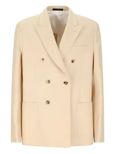 Paul Smith Double-breasted Blazer In Neutral