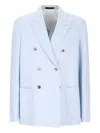 Paul Smith Double-breasted Button Jacket In Blue