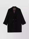 Paul Smith Double-breasted Coat Featuring Flap Pockets In Black