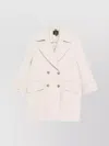 Paul Smith Double-breasted Coat Featuring Flap Pockets In Neutral