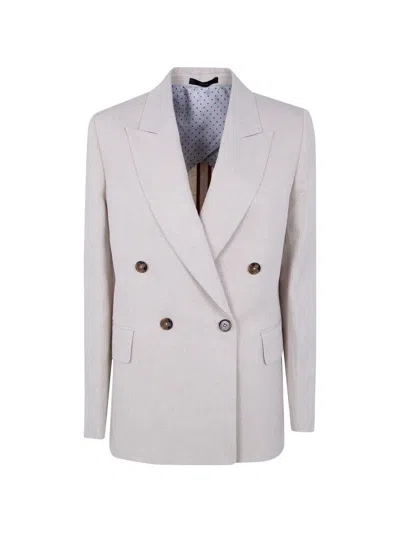 Paul Smith Double Breasted Jacket In White