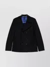 Paul Smith Double-breasted Long Sleeve Coat Featuring Pockets In Black