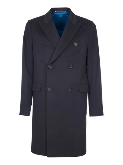 Paul Smith Grey Double Breasted Overcoat