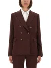 Paul Smith Tailored Jackets With Back Vent And Flap Pockets In Brown