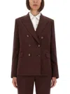 Paul Smith Tailored Jackets With Back Vent And Flap Pockets In Burgundy
