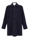 Paul Smith Double-face Buttoned Coat In Blue