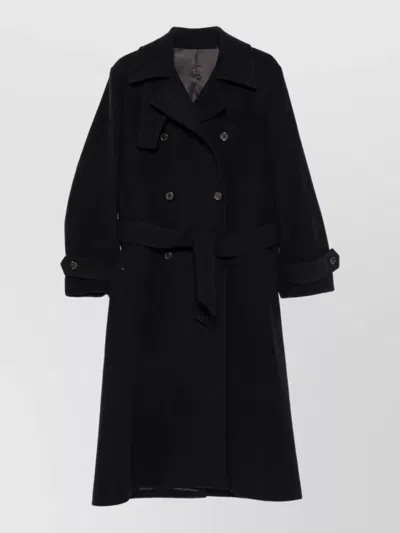 Paul Smith Double-breasted Belted Jacket In Black