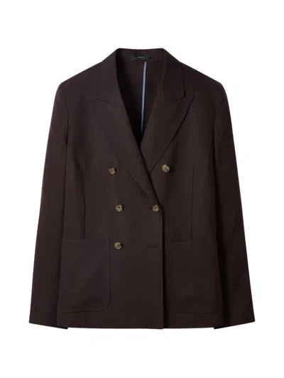 Paul Smith Double-breasted Blazer In Brown