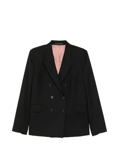 Paul Smith Double-breasted Peak-lapel Blazer In Black