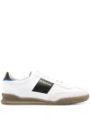 Paul Smith Panel Contrast Sneaker With Branded Heel In White