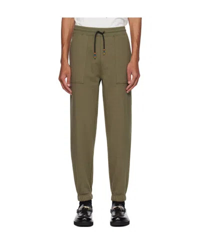 Paul Smith Drawstring-fastening Cotton Track Pants In Green