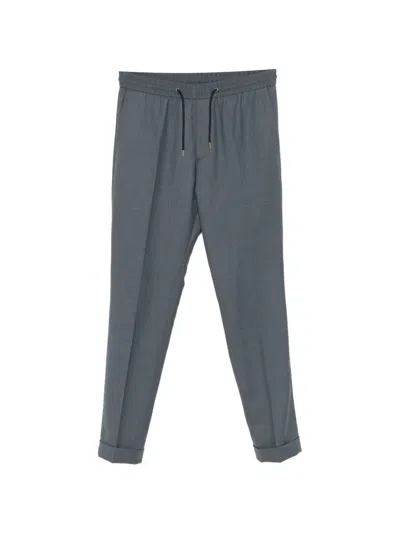 Paul Smith Drawstring-fastening Cuffed-hem Trousers In Gray