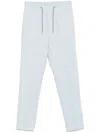 Paul Smith Pale Blue Linen Drawstring Trousers In Blue