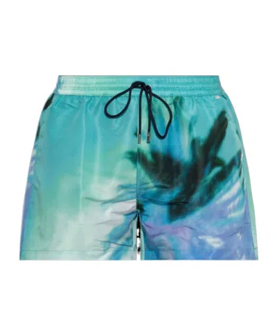 Paul Smith Drawstring Swim Trunks In Blue