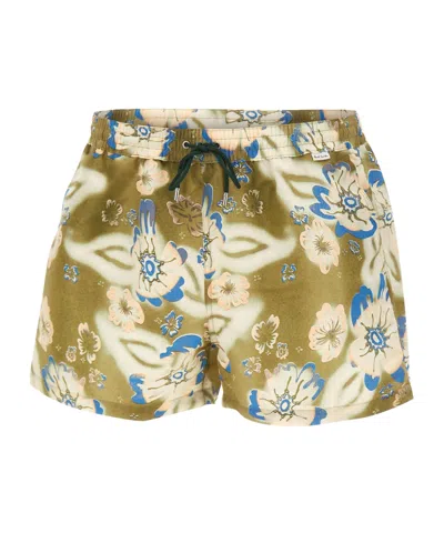 Paul Smith Drawstring Swim Trunks In Green