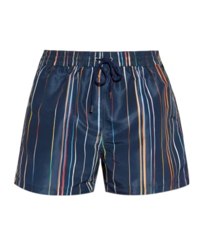 Paul Smith Drawstring Swimming Trunks In Blue