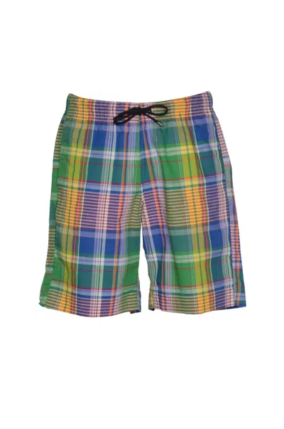 Paul Smith Drawstring Waist Check Patterned Shorts In Multicolor