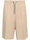 Paul Smith Beige Drawstring Shorts In Brown