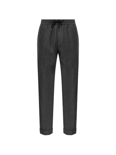 Paul Smith Drawstring-waist Pleated Trousers In Gray