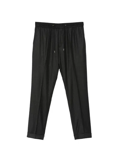 Paul Smith Drawstring-waistband Turned-up-hem Trousers In Gray