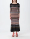 Paul Smith Signature Stripe Knitted Midi Dress In Multicolor