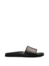 Paul Smith Stripe Band Slides In Black