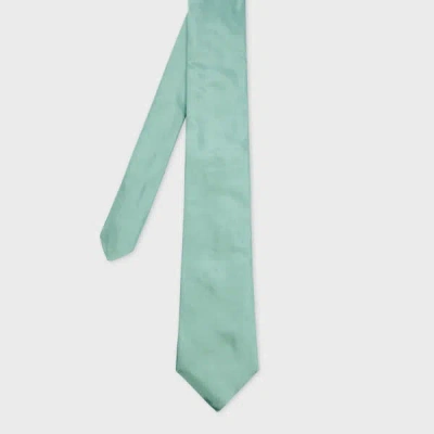 Paul Smith Duck Egg Blue Silk Tie In Green