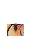 Paul Smith Women's 'dusky Swirl' Leather Pull-out Card Holder Multicolour In Neutrals