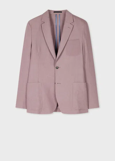 Paul Smith Dusty Mauve Linen Unlined Blazer Purple