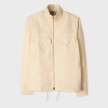 Paul Smith Ecru Linen Patch-pocket Drawstring Jacket White In Neutral