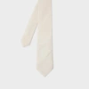 Paul Smith Ecru Linen-silk Blend Textured Tie White In White