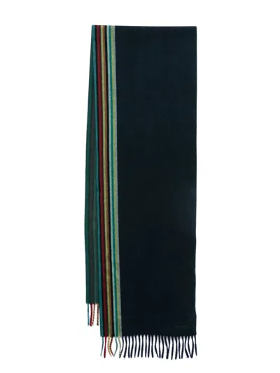 Paul Smith Edge Scarf In Blau