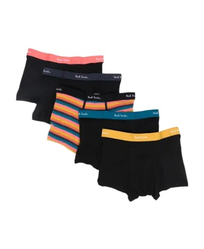 Paul Smith Elastic-logo Cotton Boxers In Black
