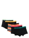 PAUL SMITH ELASTIC-LOGO COTTON BOXERS (SET OF 5)