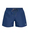 Paul Smith Logo-patch Swim Shorts In Blue
