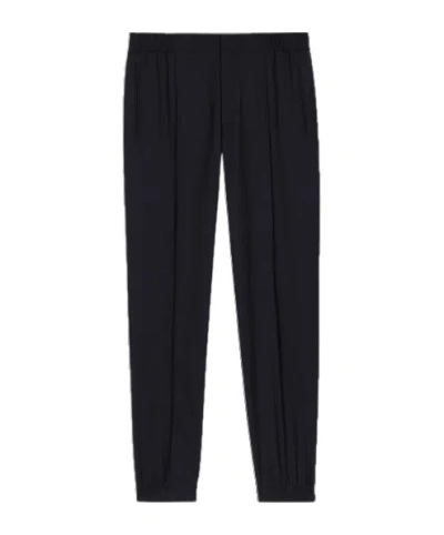 Paul Smith Elasticated-waist Tapered Trousers In Black