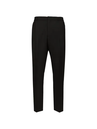 Paul Smith Elasticated-waist Wool Trousers In Black