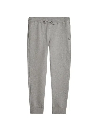 Paul Smith Elastic-waistband Zebra-logo Track Pants In Gray