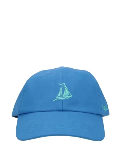 Paul Smith Embroidered Baseball Cap In Blue