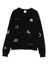 Paul Smith Embroidered Cardigan In Black