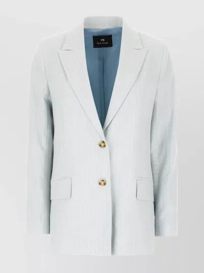 Paul Smith Embroidered Cotton Blend Blazer