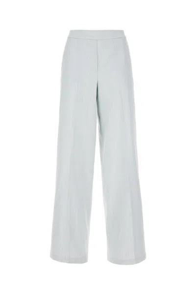 Paul Smith Embroidered Cotton Blend Pants In Blue