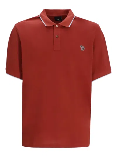 Paul Smith Poloshirt Mit Stickerei In Red
