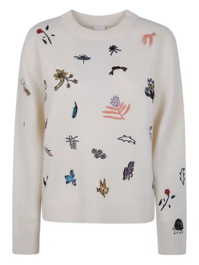 PAUL SMITH EMBROIDERED FLORAL FAUNA JUMPER