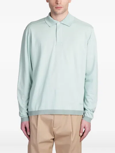 Paul Smith Embroidered-logo Polo Shirt In Green