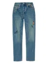 Paul Smith Embroidered-motif Jeans In Blue