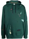 PAUL SMITH EMBROIDERED PAINT-SPLATTER COTTON HOODIE