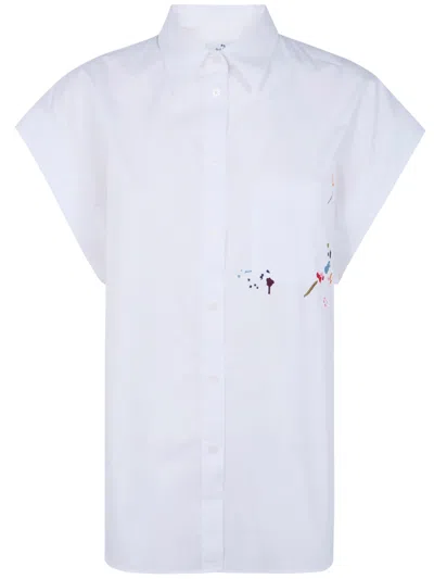 Paul Smith Embroidered Shirt In White